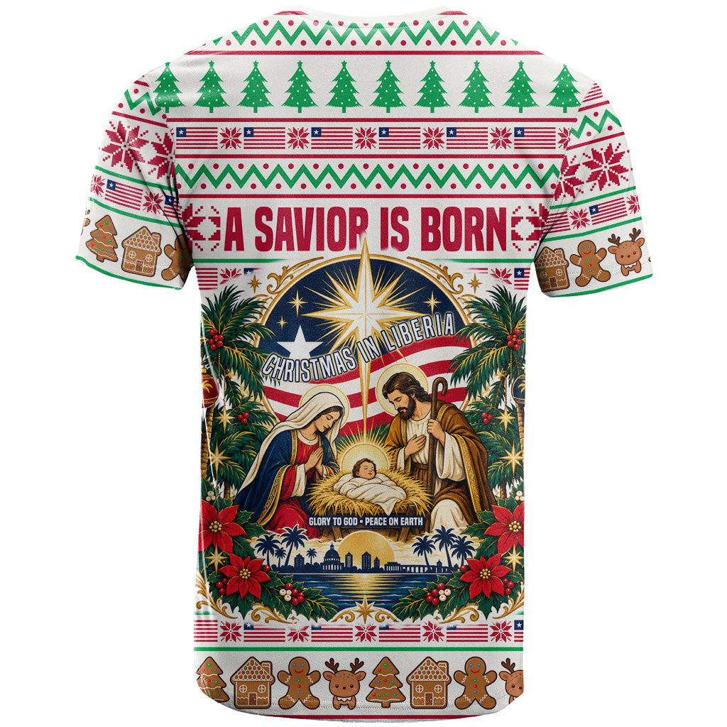 Liberia Jesus Christmas T shirt Vintage Patriotic Religious