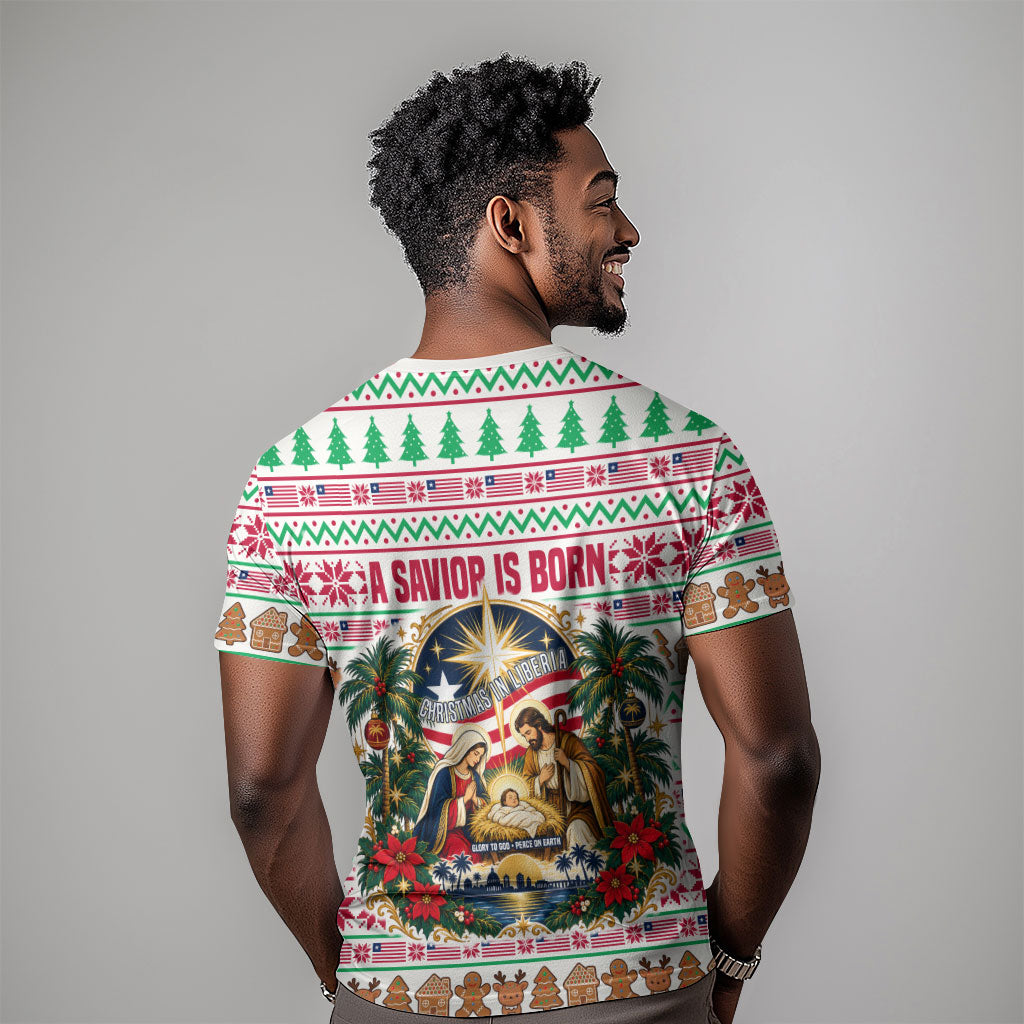 Liberia Jesus Christmas T shirt Vintage Patriotic Religious
