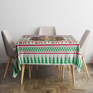 Liberia Jesus Christmas Tablecloth Vintage Patriotic Religious