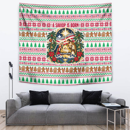 Liberia Jesus Christmas Tapestry Vintage Patriotic Religious