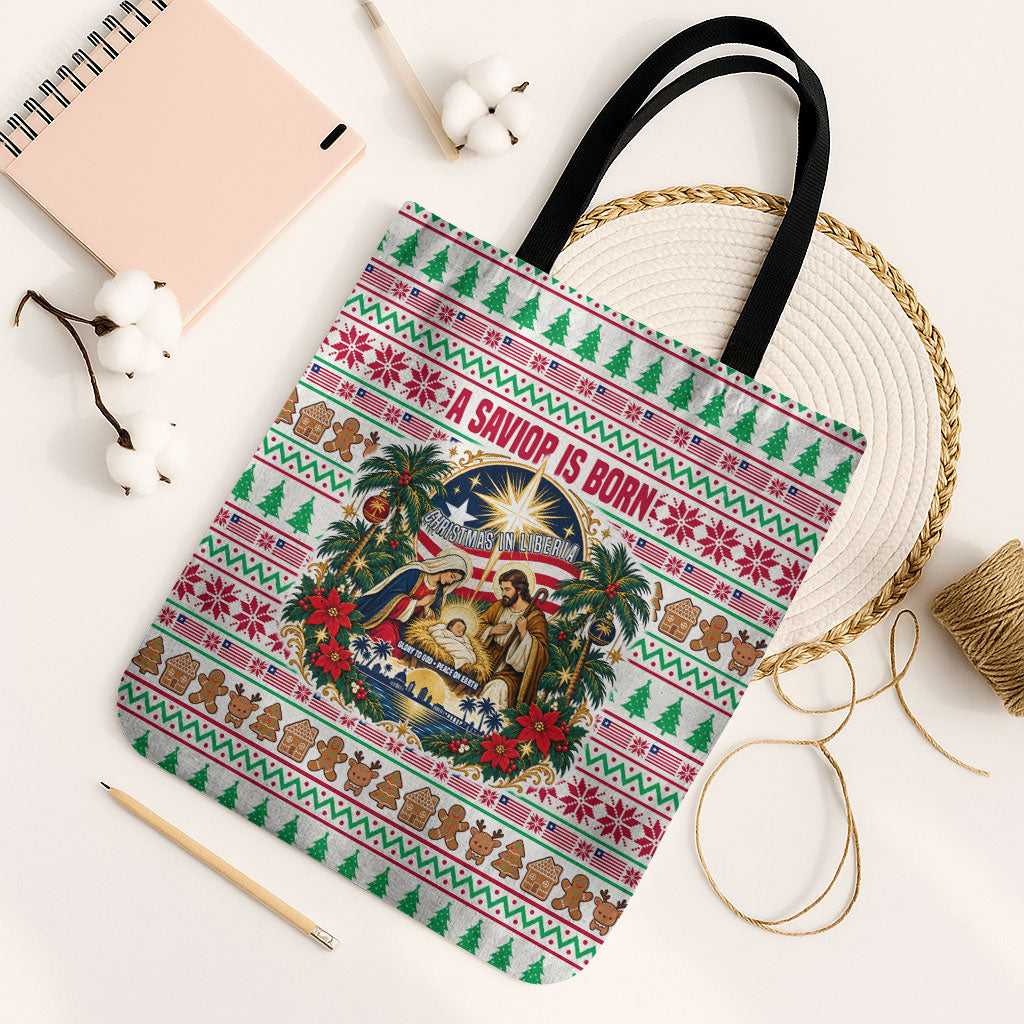Liberia Jesus Christmas Tote Bag Vintage Patriotic Religious