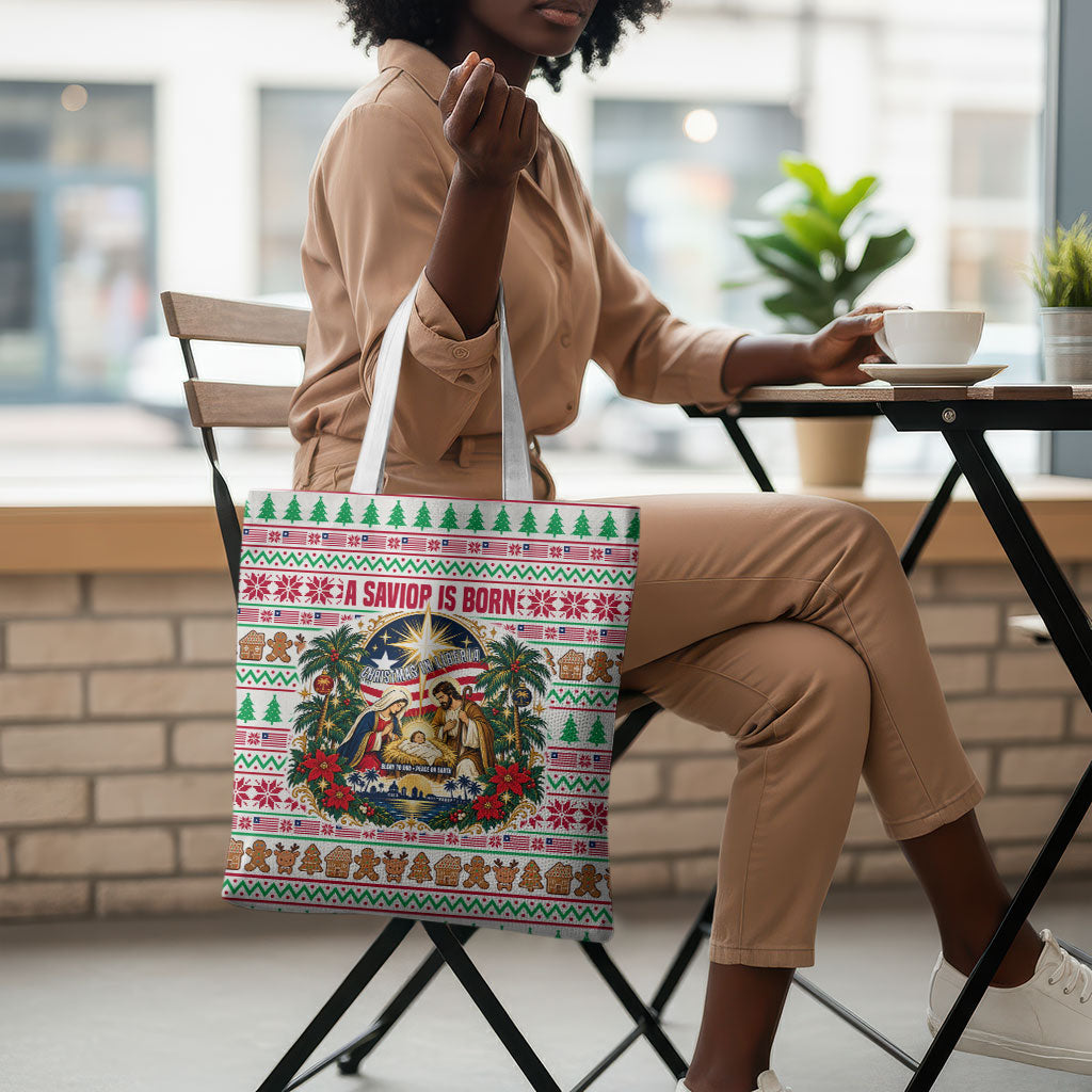 Liberia Jesus Christmas Tote Bag Vintage Patriotic Religious