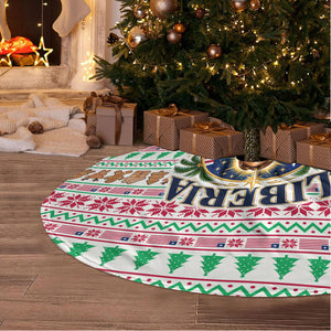 Liberia Jesus Christmas Tree Skirt Vintage Patriotic Religious