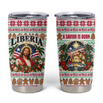 Liberia Jesus Christmas Tumbler Cup Vintage Patriotic Religious