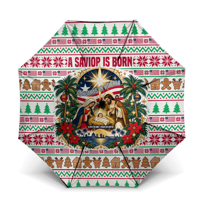 Liberia Jesus Christmas Umbrella Vintage Patriotic Religious