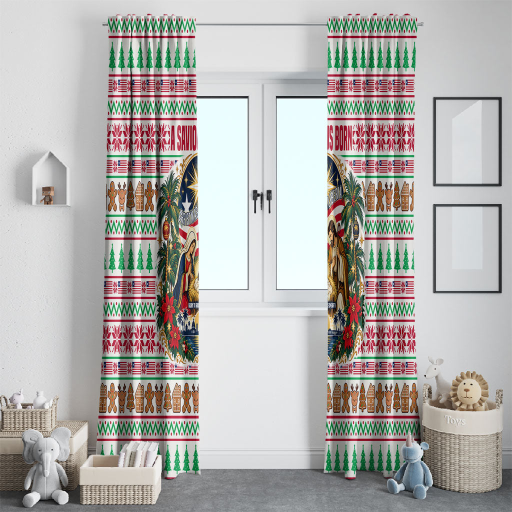 Liberia Jesus Christmas Window Curtain Vintage Patriotic Religious