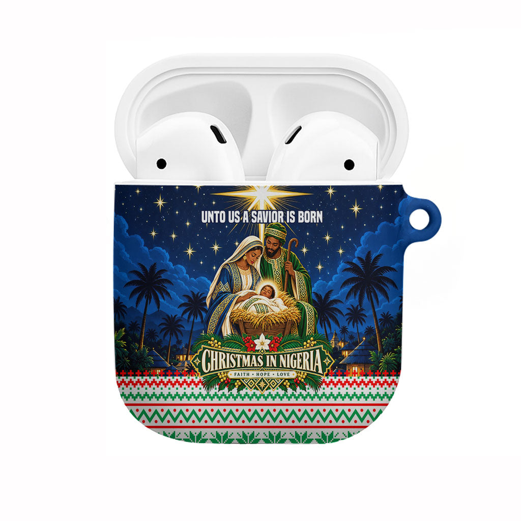 Nigeria Jesus Christmas Faith Light AirPods Case Nigerian Flag Christmas Nativity Scene