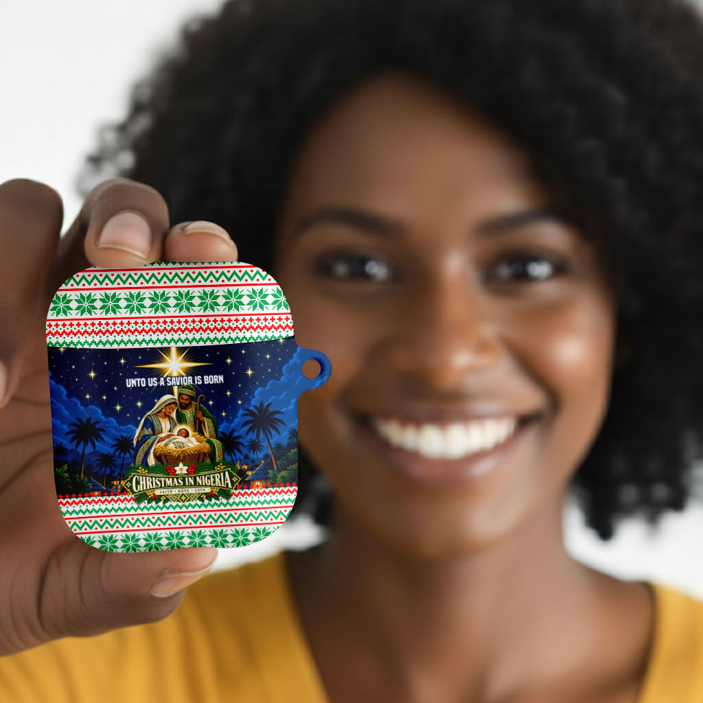 Nigeria Jesus Christmas Faith Light AirPods Case Nigerian Flag Christmas Nativity Scene