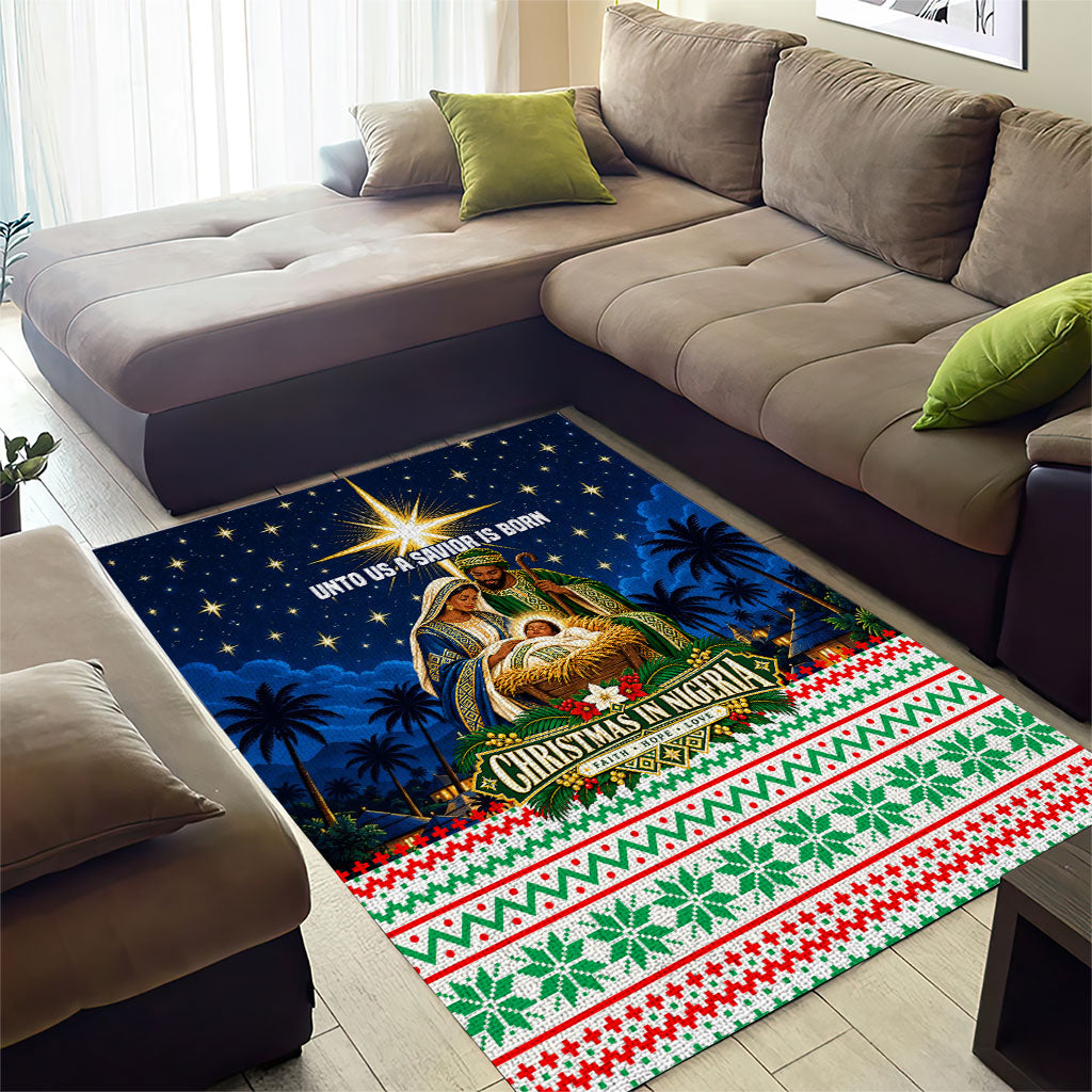 Nigeria Jesus Christmas Faith Light Area Rug Nigerian Flag Christmas Nativity Scene