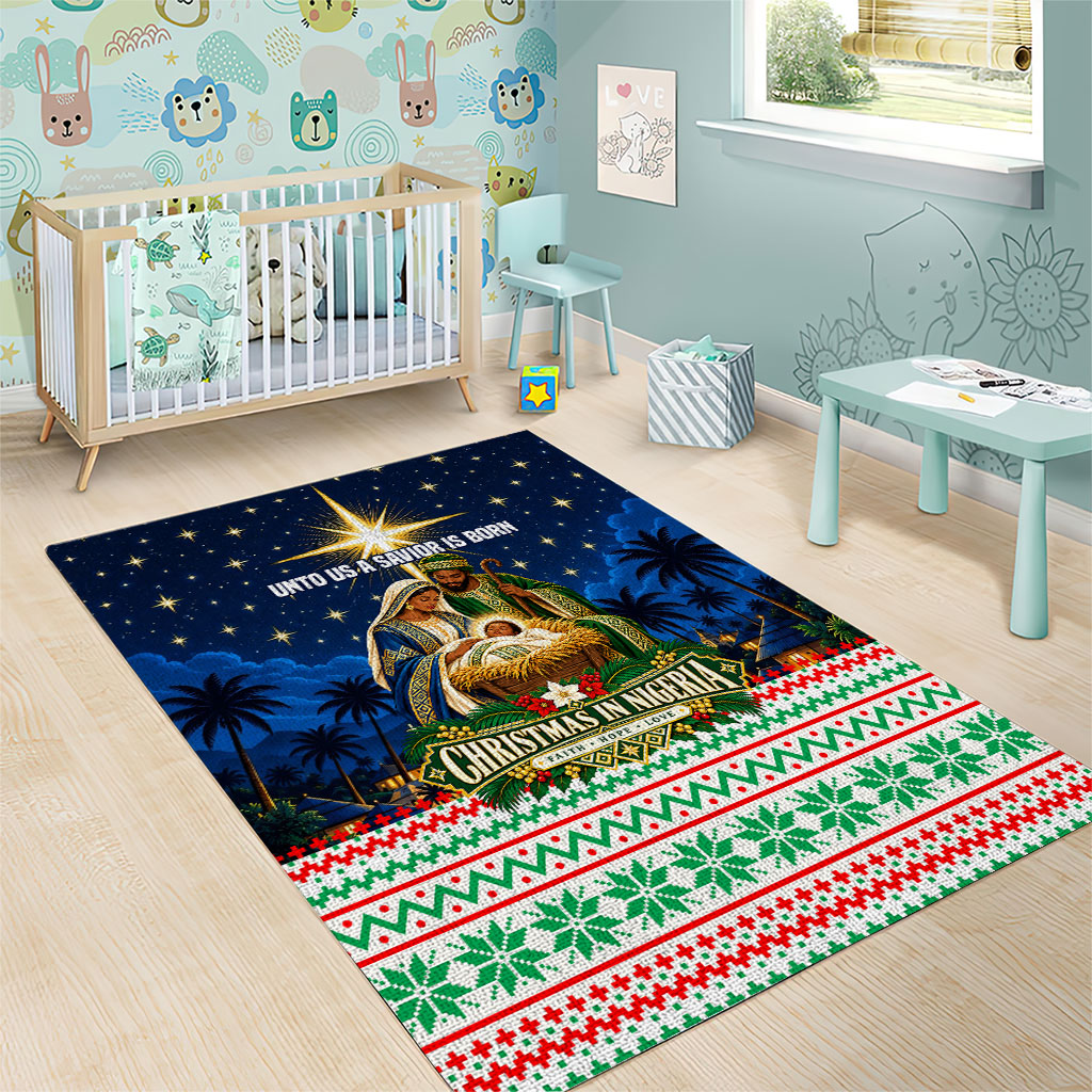 Nigeria Jesus Christmas Faith Light Area Rug Nigerian Flag Christmas Nativity Scene