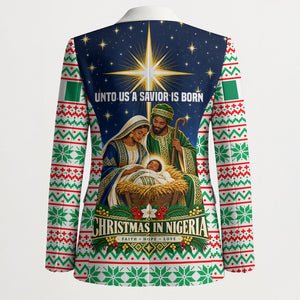 Nigeria Jesus Christmas Faith Light Blazer Nigerian Flag Christmas Nativity Scene