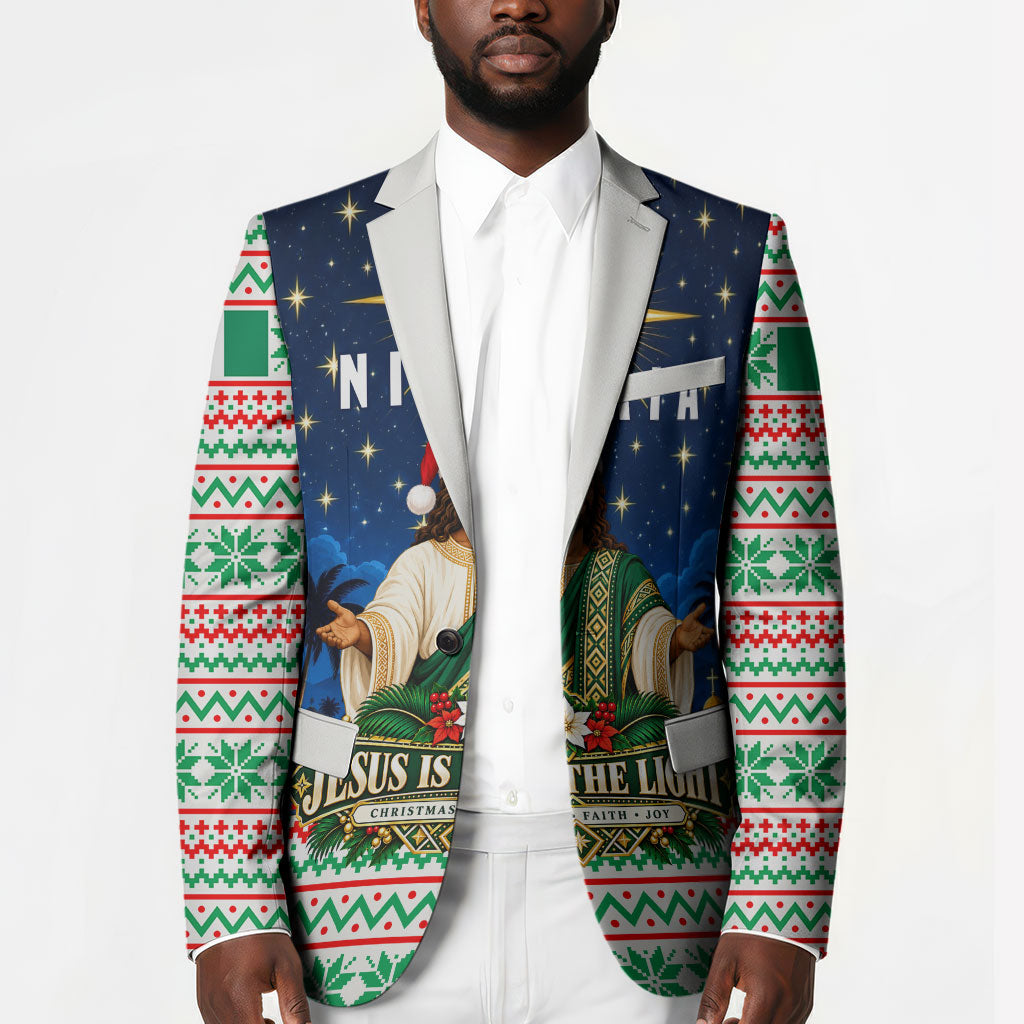Nigeria Jesus Christmas Faith Light Blazer Nigerian Flag Christmas Nativity Scene