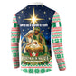 Nigeria Jesus Christmas Faith Light Button Sweatshirt Nigerian Flag Christmas Nativity Scene