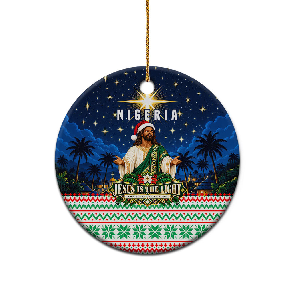 Nigeria Jesus Christmas Faith Light Ceramic Ornament Nigerian Flag Christmas Nativity Scene