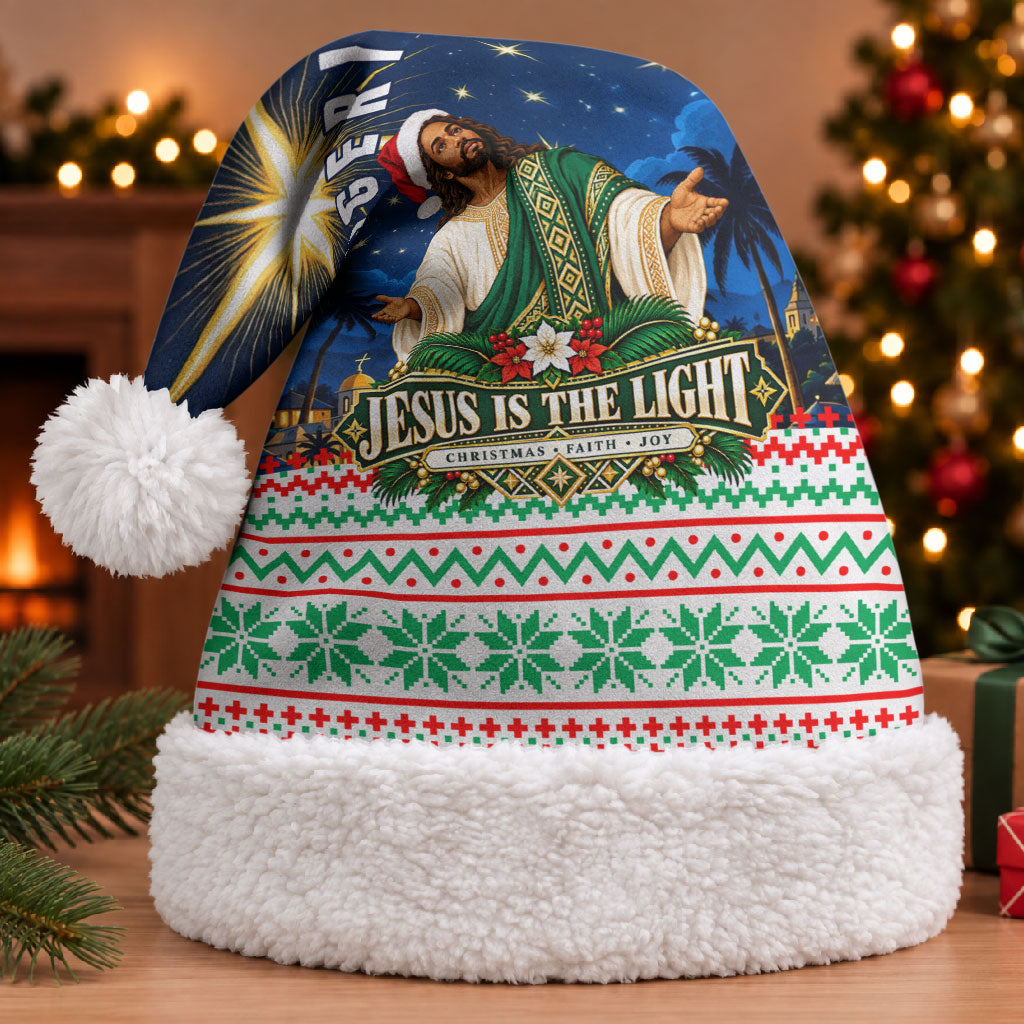Nigeria Jesus Christmas Faith Light Christmas Santa Hat Nigerian Flag Christmas Nativity Scene