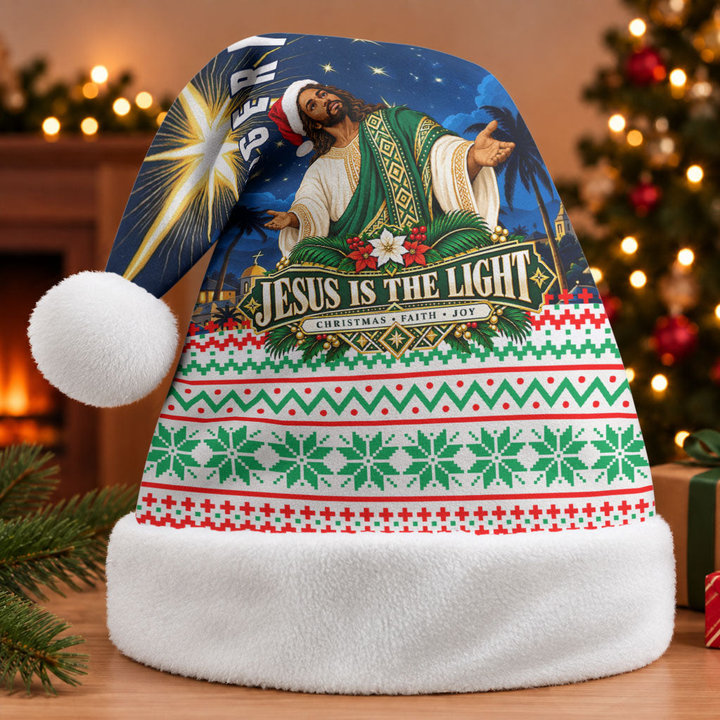 Nigeria Jesus Christmas Faith Light Christmas Santa Hat Nigerian Flag Christmas Nativity Scene