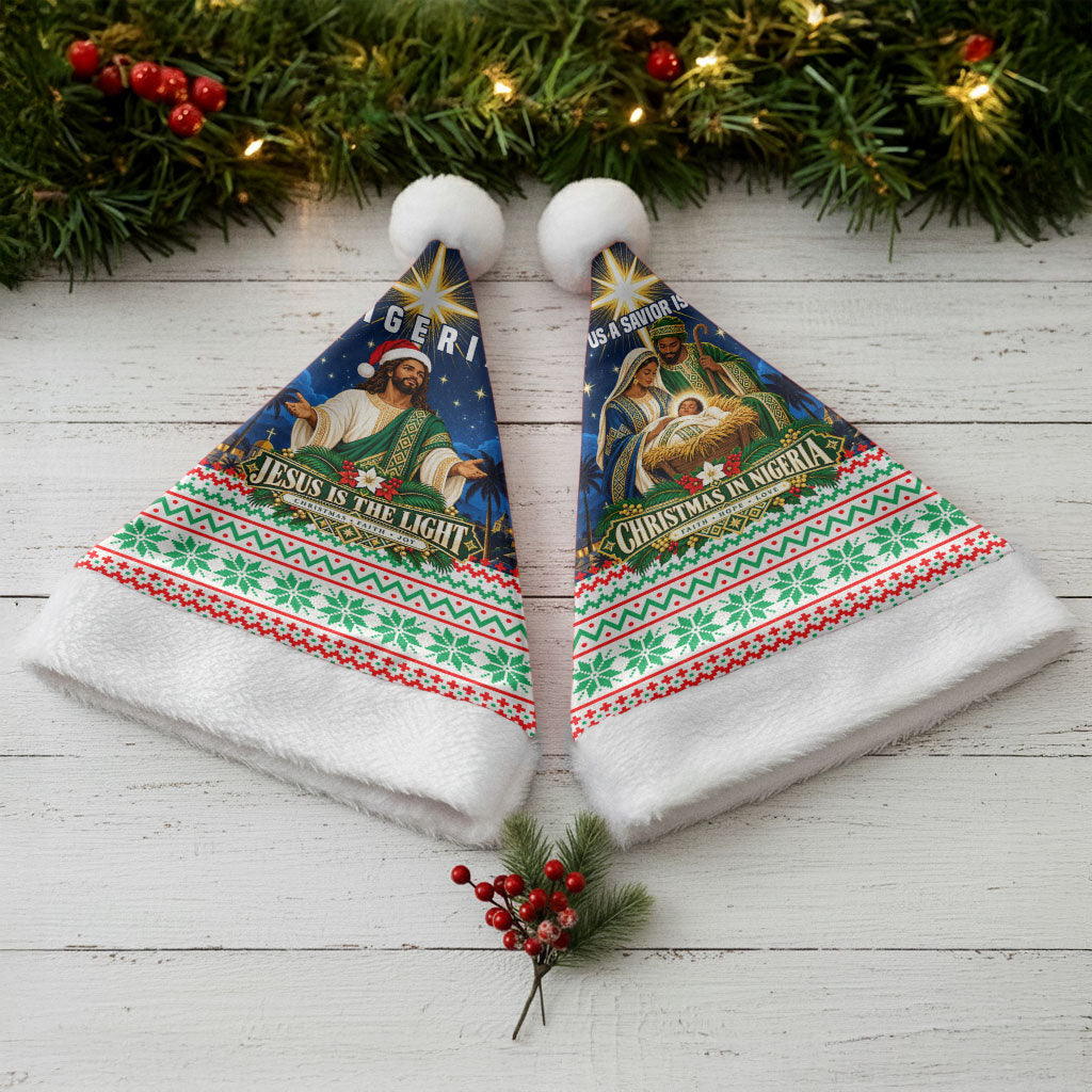 Nigeria Jesus Christmas Faith Light Christmas Santa Hat Nigerian Flag Christmas Nativity Scene
