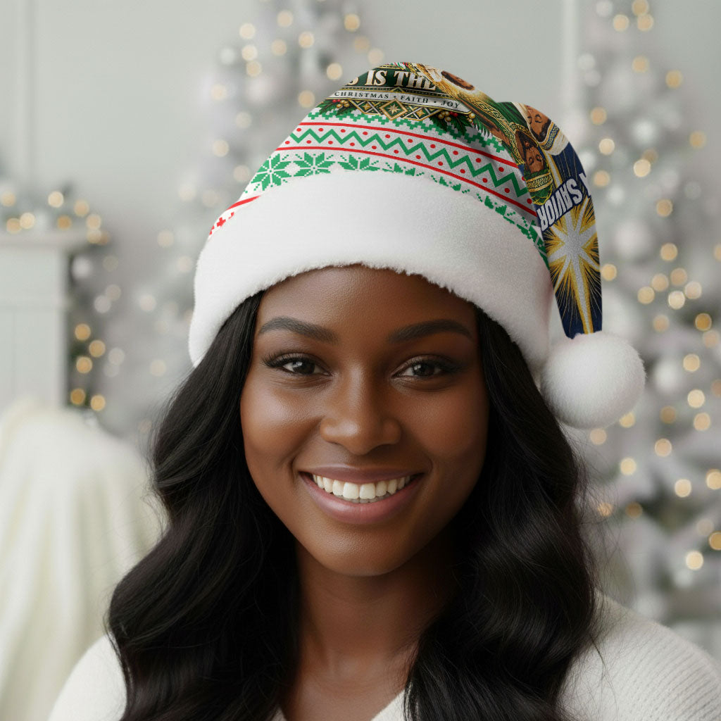 Nigeria Jesus Christmas Faith Light Christmas Santa Hat Nigerian Flag Christmas Nativity Scene