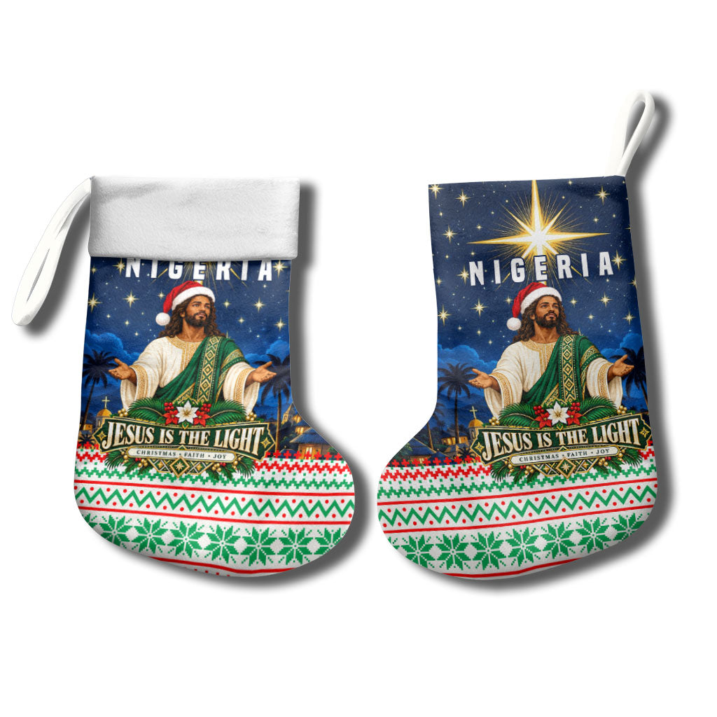 Nigeria Jesus Christmas Faith Light Christmas Stocking Nigerian Flag Christmas Nativity Scene