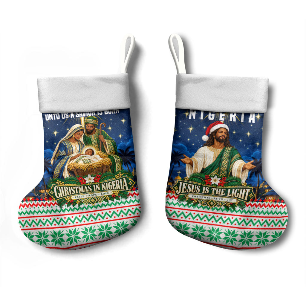 Nigeria Jesus Christmas Faith Light Christmas Stocking Nigerian Flag Christmas Nativity Scene