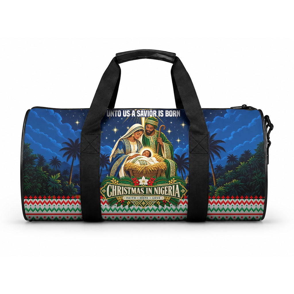 Nigeria Jesus Christmas Faith Light Duffle Bag Nigerian Flag Christmas Nativity Scene