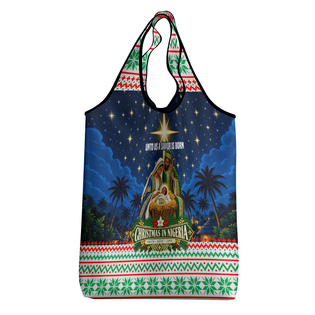 Nigeria Jesus Christmas Faith Light Grocery Bag Nigerian Flag Christmas Nativity Scene