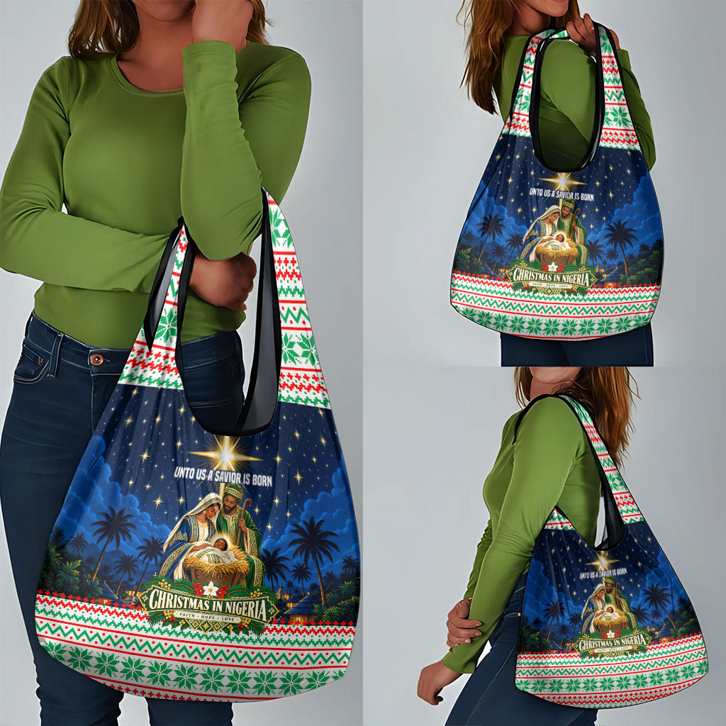 Nigeria Jesus Christmas Faith Light Grocery Bag Nigerian Flag Christmas Nativity Scene