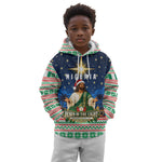 Nigeria Jesus Christmas Faith Light Kid Hoodie Nigerian Flag Christmas Nativity Scene