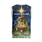 Nigeria Jesus Christmas Faith Light Christmas Knitted V-Neck Vest Nigerian Flag Christmas Nativity Scene