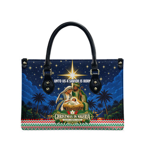 Nigeria Jesus Christmas Faith Light Leather Bag Nigerian Flag Christmas Nativity Scene