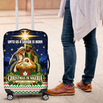Nigeria Jesus Christmas Faith Light Luggage Cover Nigerian Flag Christmas Nativity Scene