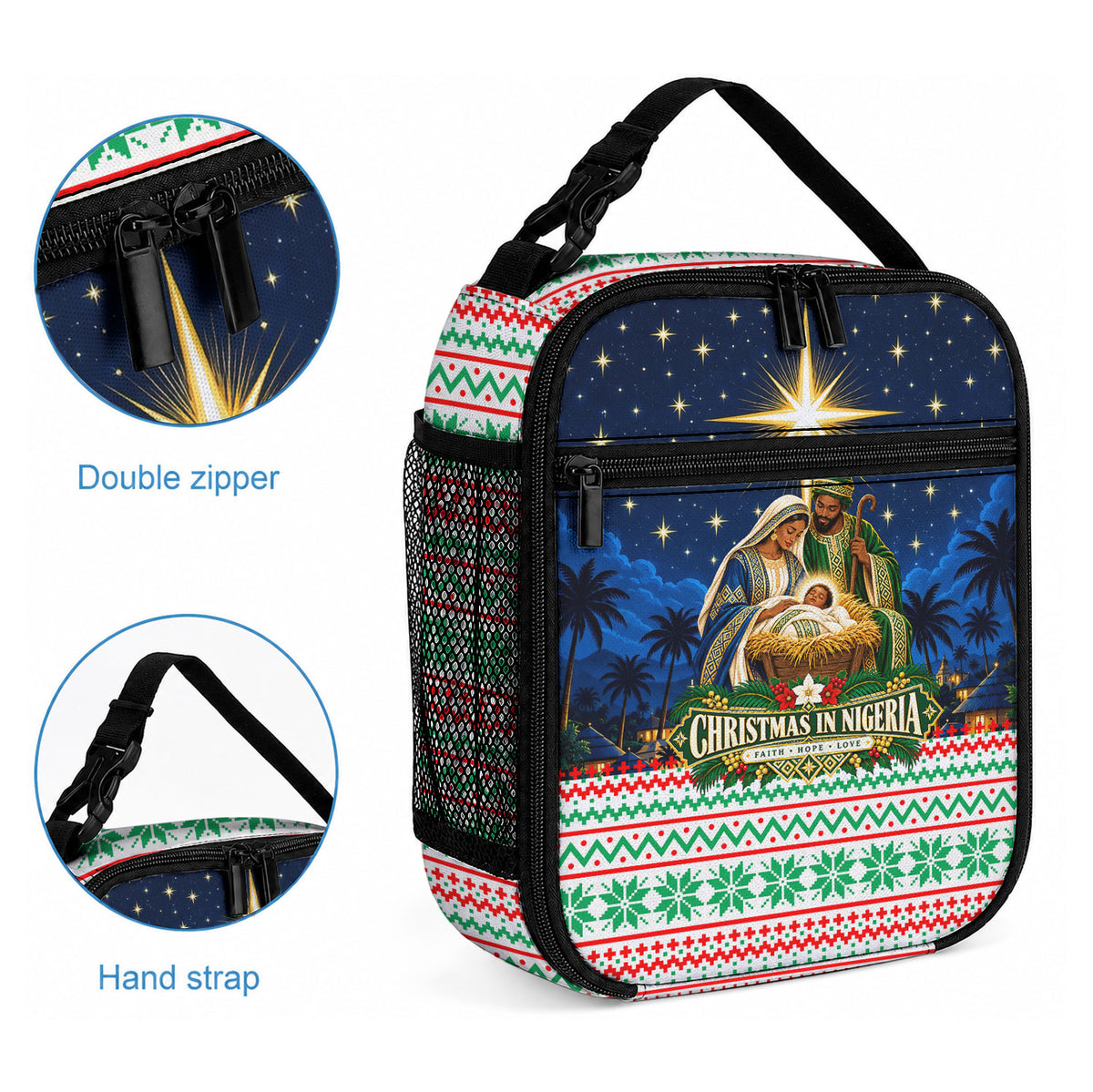 Nigeria Jesus Christmas Faith Light Lunch Bag Nigerian Flag Christmas Nativity Scene