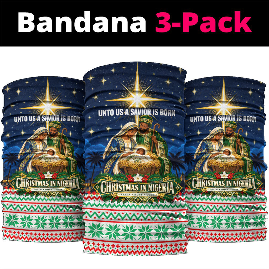 Nigeria Jesus Christmas Faith Light Neck Gaiter Nigerian Flag Christmas Nativity Scene