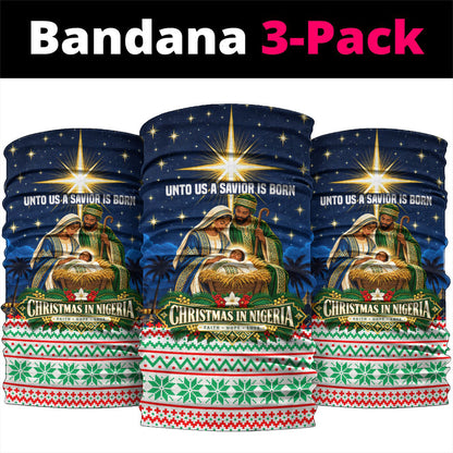 Nigeria Jesus Christmas Faith Light Neck Gaiter Nigerian Flag Christmas Nativity Scene