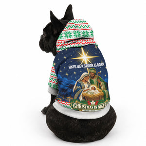 Nigeria Jesus Christmas Faith Light Pet Hoodie Nigerian Flag Christmas Nativity Scene