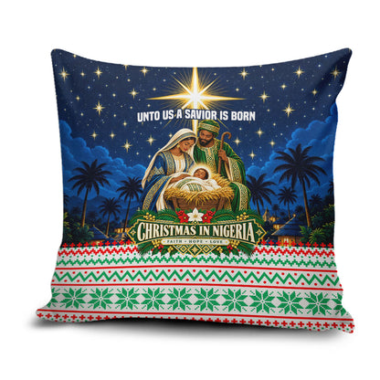 Nigeria Jesus Christmas Faith Light Pillow Cover Nigerian Flag Christmas Nativity Scene