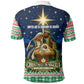 Nigeria Jesus Christmas Faith Light Polo Shirt Nigerian Flag Christmas Nativity Scene