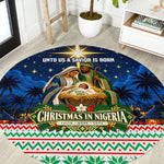 Nigeria Jesus Christmas Faith Light Round Carpet Nigerian Flag Christmas Nativity Scene
