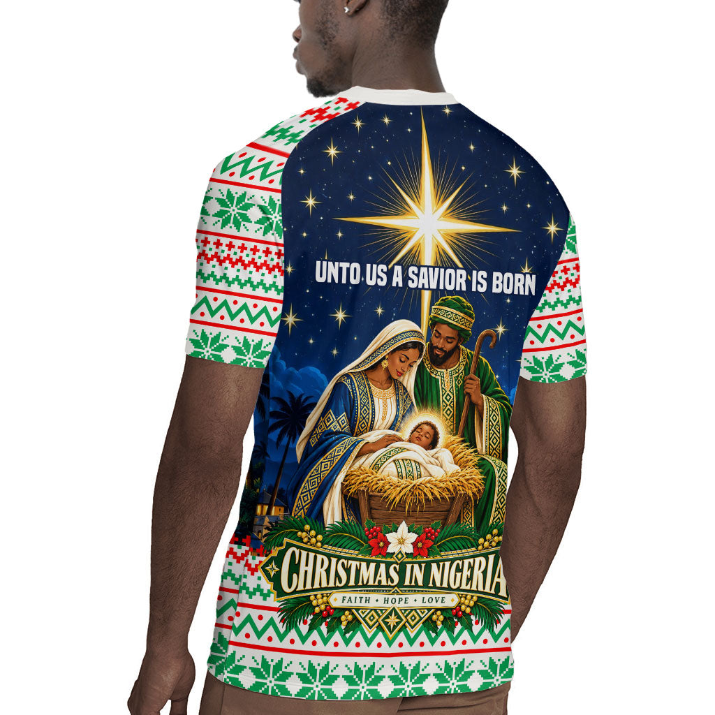 Nigeria Jesus Christmas Faith Light Rugby Jersey Nigerian Flag Christmas Nativity Scene