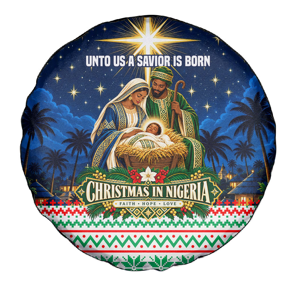 Nigeria Jesus Christmas Faith Light Spare Tire Cover Nigerian Flag Christmas Nativity Scene