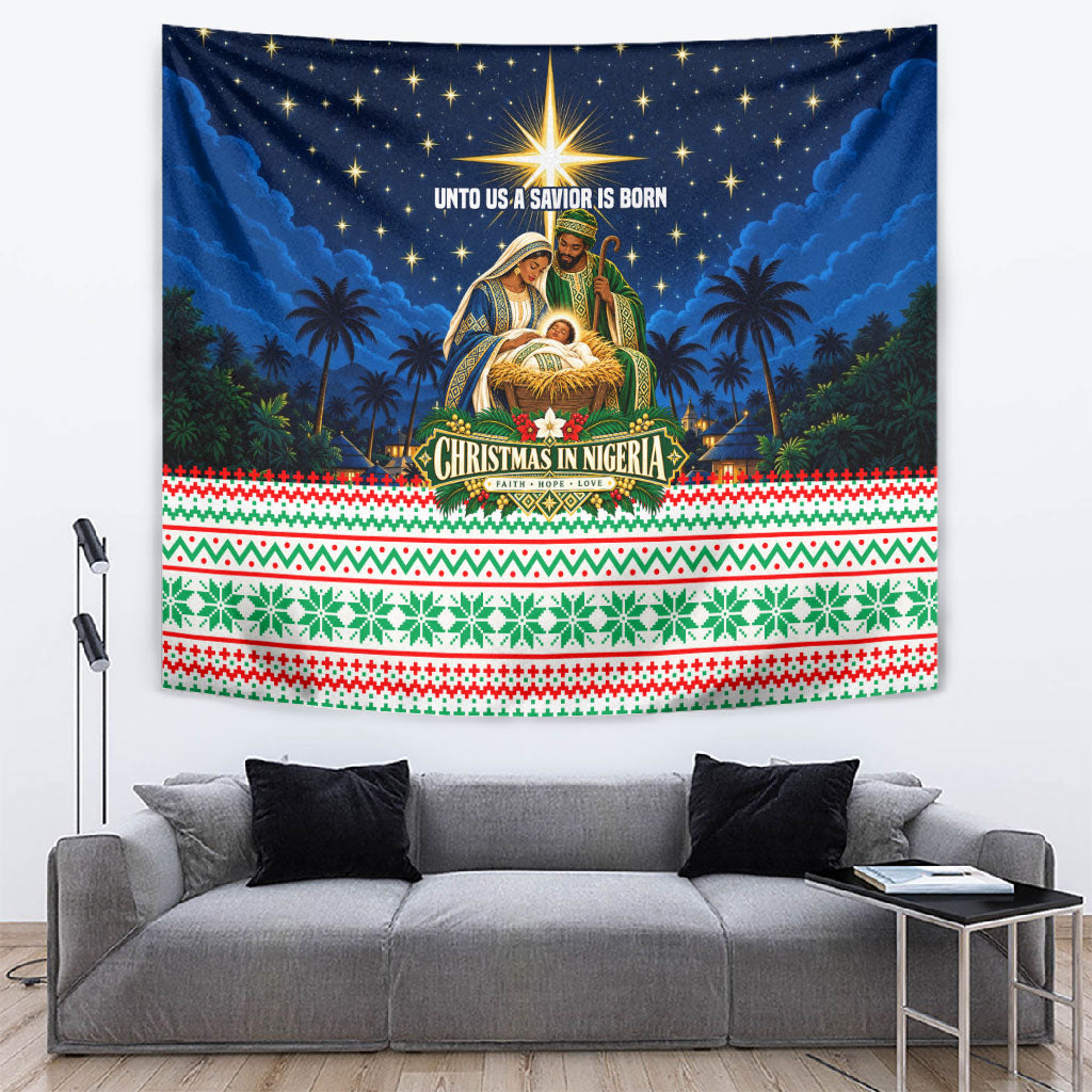 Nigeria Jesus Christmas Faith Light Tapestry Nigerian Flag Christmas Nativity Scene