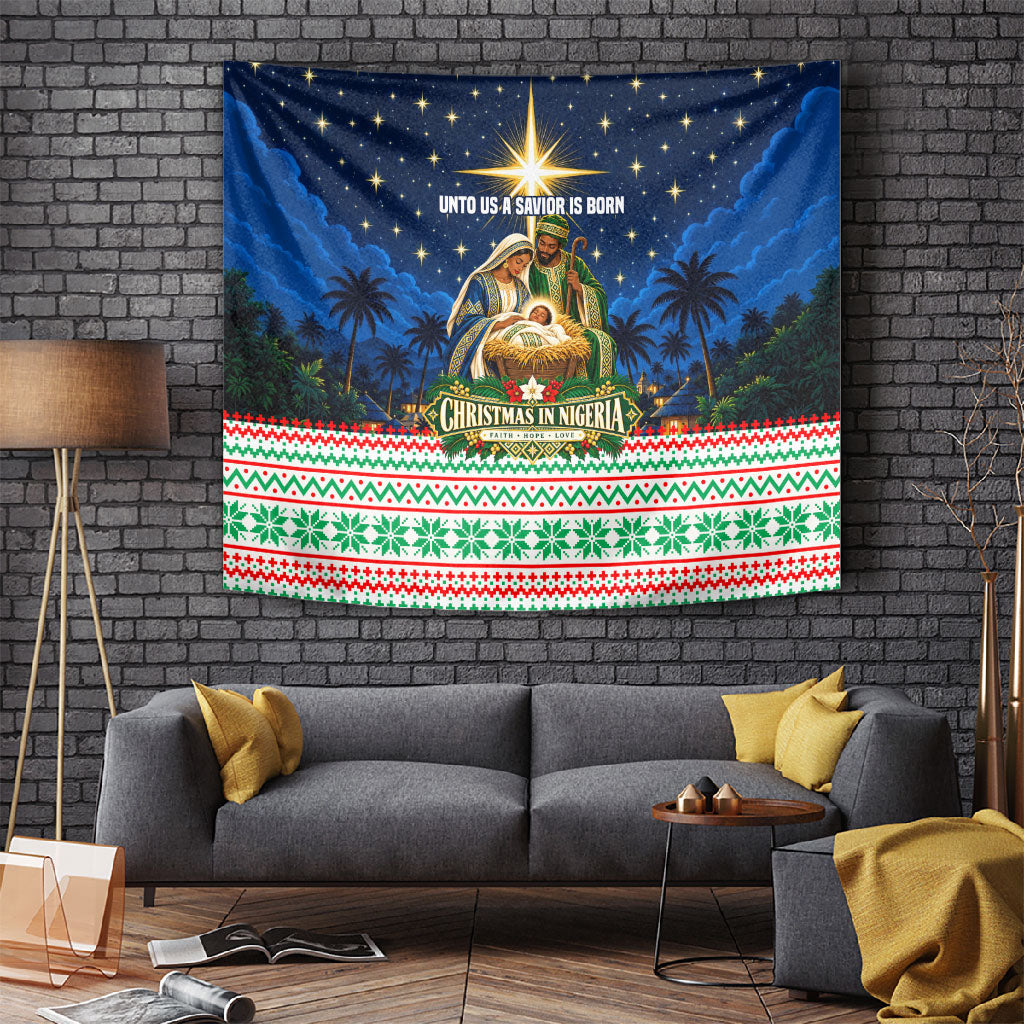 Nigeria Jesus Christmas Faith Light Tapestry Nigerian Flag Christmas Nativity Scene