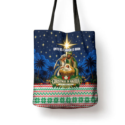 Nigeria Jesus Christmas Faith Light Tote Bag Nigerian Flag Christmas Nativity Scene