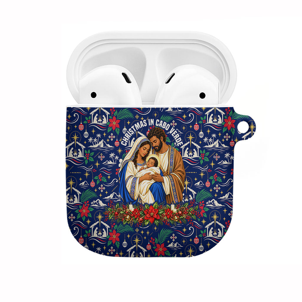 Cape Verde Jesus Christmas AirPods Case Cabo Verde Island Nativity Scene