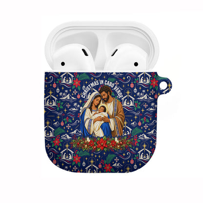 Cape Verde Jesus Christmas AirPods Case Cabo Verde Island Nativity Scene