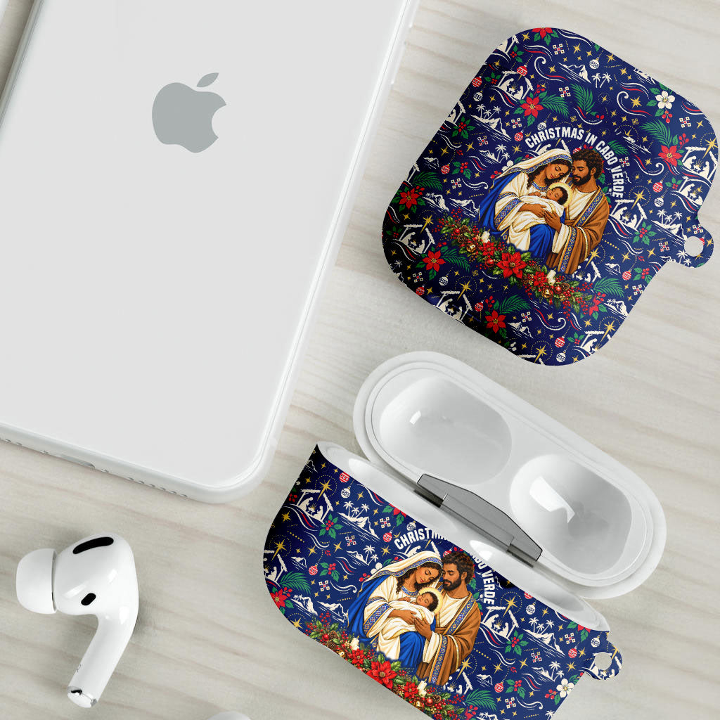Cape Verde Jesus Christmas AirPods Case Cabo Verde Island Nativity Scene