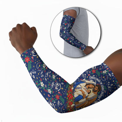 Cape Verde Jesus Christmas Arm Sleeves Cabo Verde Island Nativity Scene