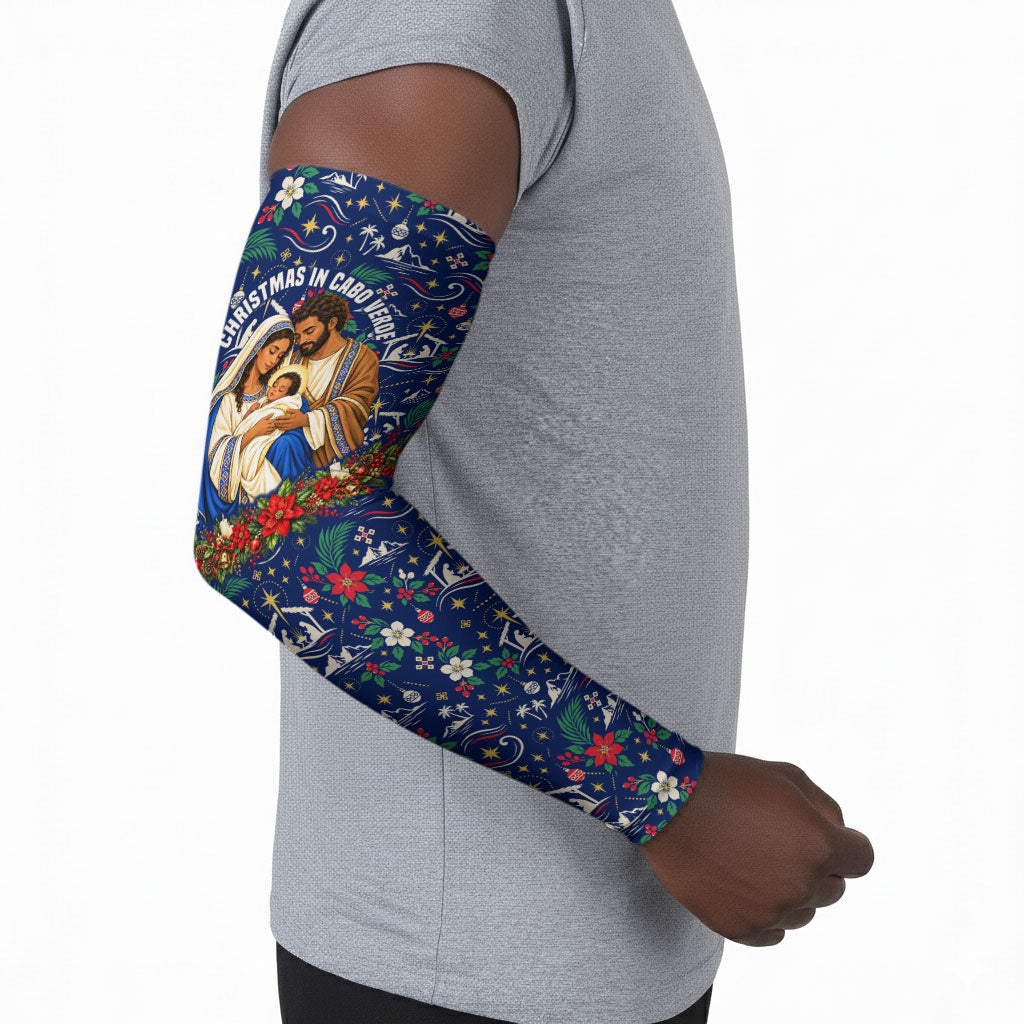 Cape Verde Jesus Christmas Arm Sleeves Cabo Verde Island Nativity Scene