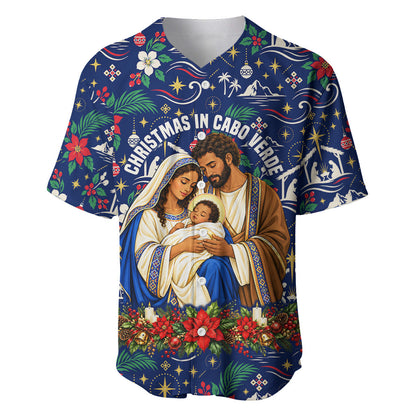 Cape Verde Jesus Christmas Baseball Jersey Cabo Verde Island Nativity Scene