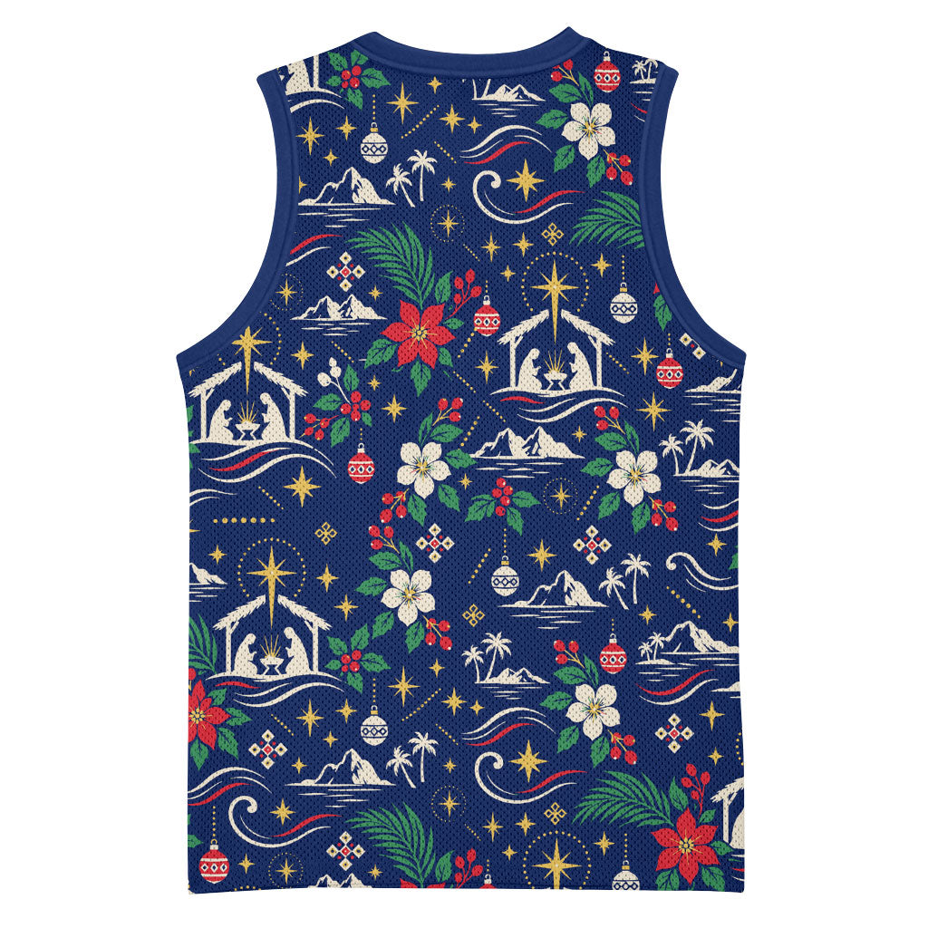 Cape Verde Jesus Christmas Basketball Jersey Cabo Verde Island Nativity Scene